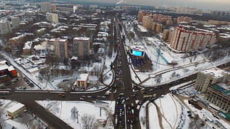 Изменение схемы движения на перекрестке Волоколамское шоссе - улица Речная в Красногорске.